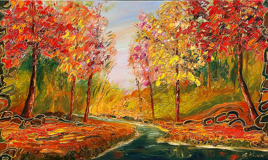 Luci d'Autunno - Stefania Pinci tecnica mista su tela 50x30 cm [1000€]