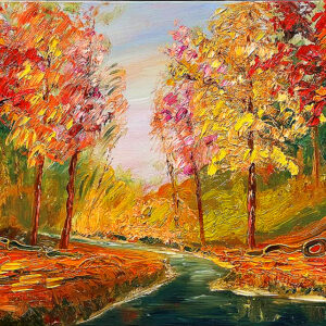 Luci d'Autunno - Stefania Pinci tecnica mista su tela 50x30 cm [1000€]